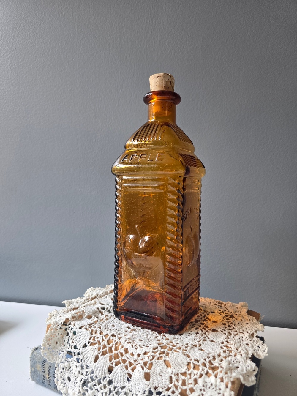 Vintage Wheaton Amber Glass Bottle